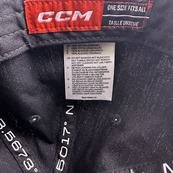 CCM Hockey Hat Cap Black One size fits all (most) New with tags -adjustable - Picture 7 of 11